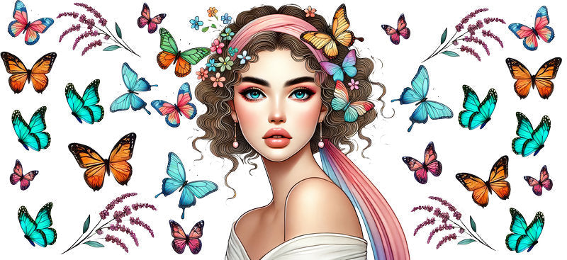 butterfly beauty uv dtf glass wrap ka-5900