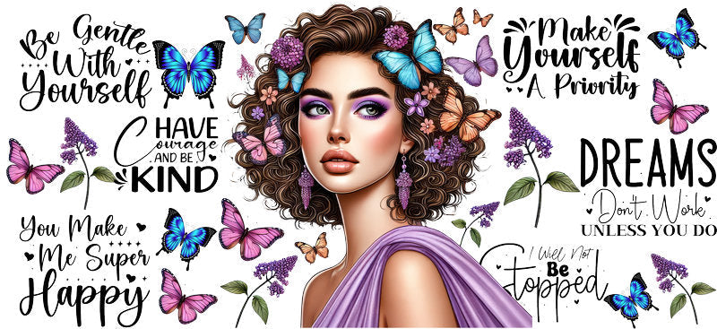 lavender faith queen uv dtf wrap ka-5908