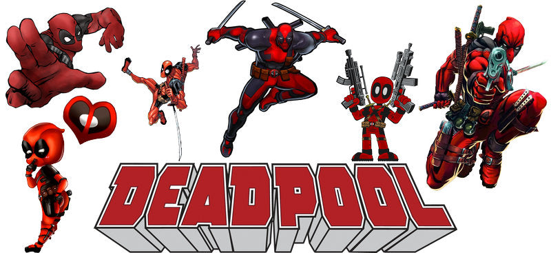 Deadpool retro comic UV DTF Libbey cup wrap sticker KA-5924