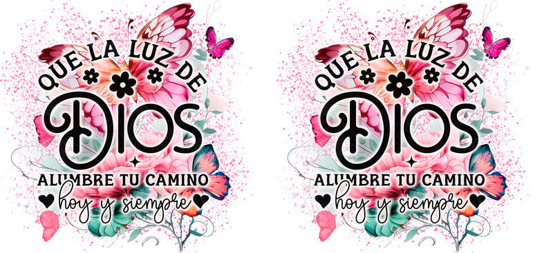 Que La Luz De Dios UV DTF can wrap sticker for glass cups KA-5972