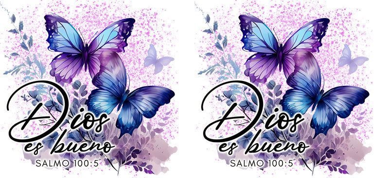 Purple faith butterfly UV DTF cup wrap sticker KA-5975