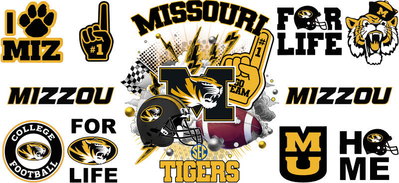 Missouri Tigers NCAA College Football UV DTF Wrap Sticker KA-6018