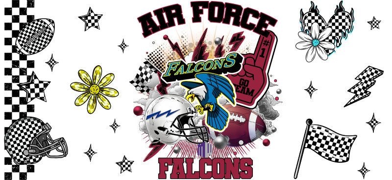 Air Force Falcons College Football Cup Wrap Sticker KA-6036