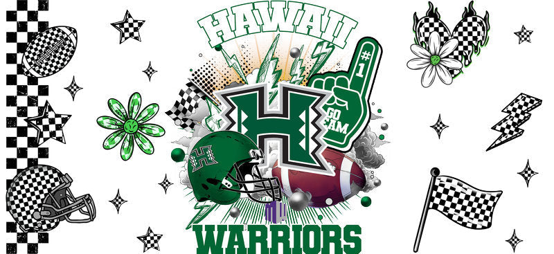 Hawaii Warriors NCAA Football UV DTF Decal KA-6088