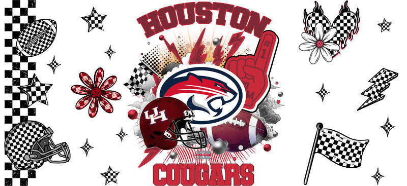 Houston Cougars College Football Libbey Glass Wrap KA-6089