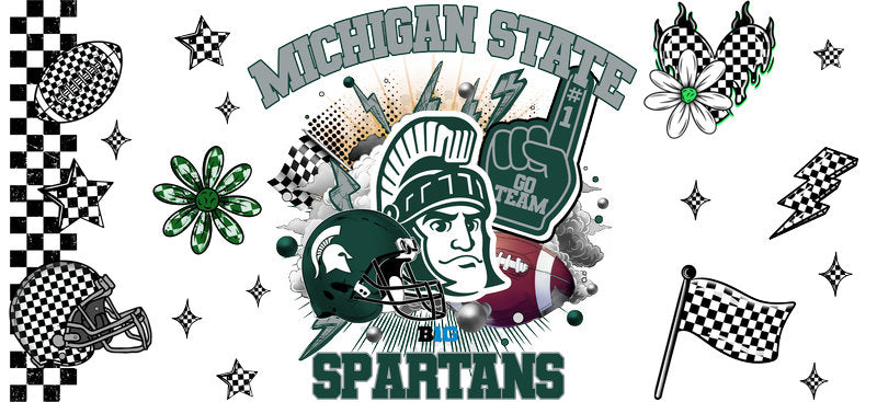 Michigan State Spartans Football Libbey Glass Sticker KA-6111