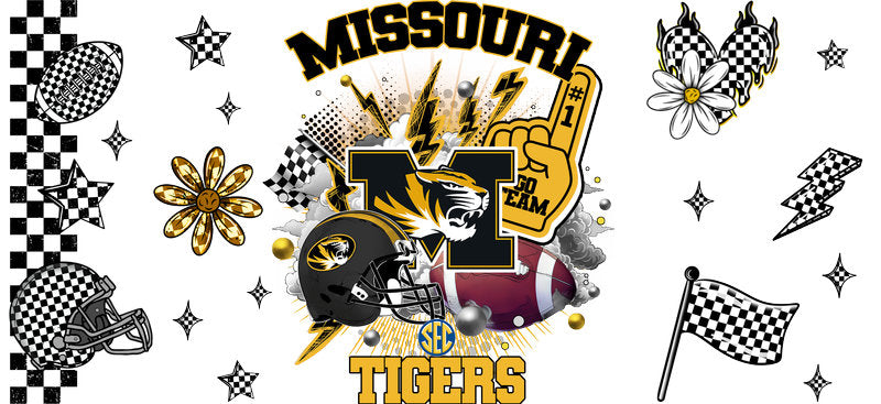 Missouri Tigers NCAA Football Glass Cup Decal KA-6115
