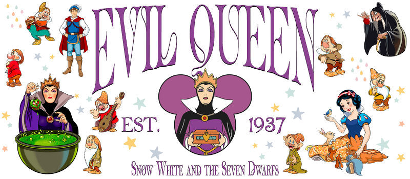 Disney Villain Evil Queen UV DTF Glass Can Wrap KA-6216