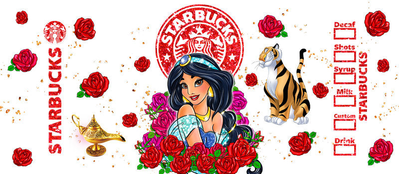 Disney Princess Starbucks Coffee UV DTF Cup Wrap KA-6225