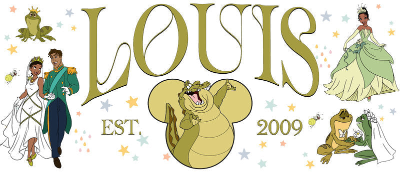 Disney Princess and the Frog Louis UV DTF Glass Wrap KA-6234