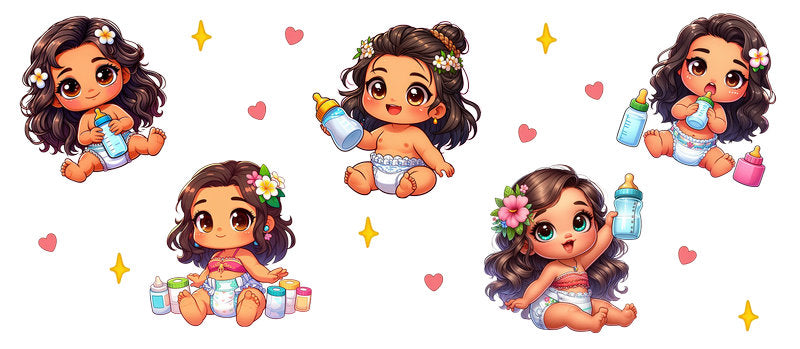 Disney Princess Moana Chibi UV DTF Cup Wrap KA-6253