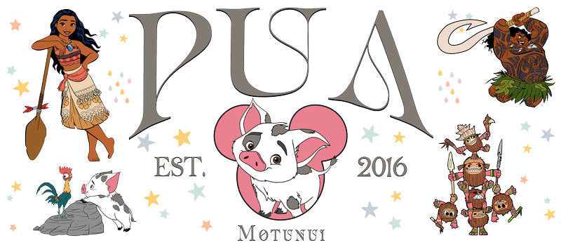 Disney Princess Moana Pua Pig UV DTF Cup Wrap KA-6271