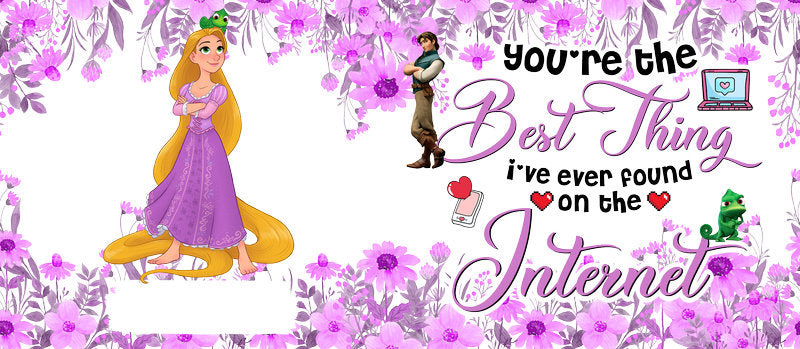 Disney Princess Rapunzel Inspirational UV DTF Glass Wrap KA-6278