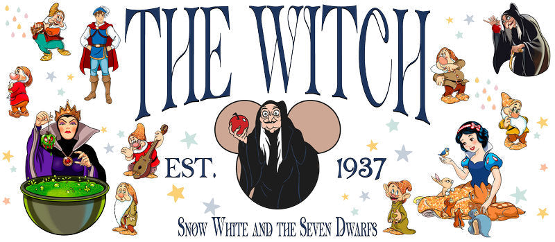 Disney Villain The Witch Snow White UV DTF Glass Wrap KA-6298