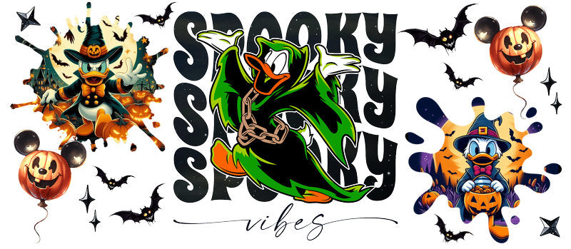 Disney Evil Queen Spooky Season Halloween UV DTF Cup Wrap for 16oz Libbey Glass KA-6392
