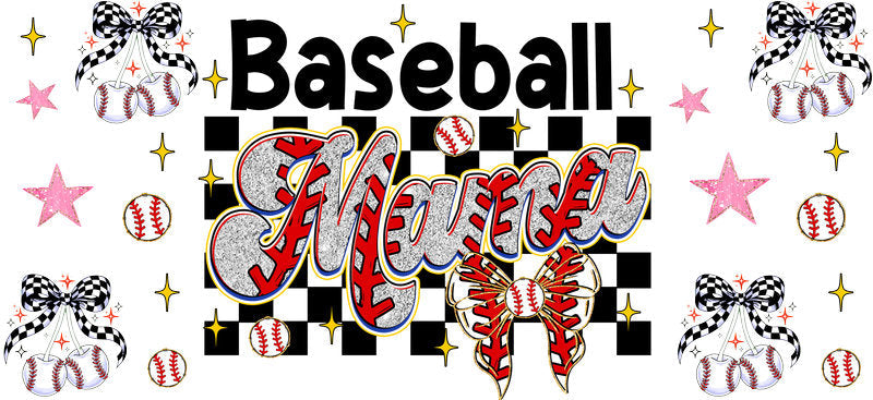 Baseball Mama Lightning UV DTF Cup Wrap for Libbey Glass KA-6481