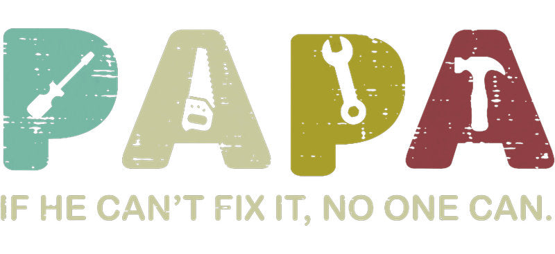 Papa Fix It Colorful UV DTF Cup Wrap for 16oz Libbey Glass KA-6661