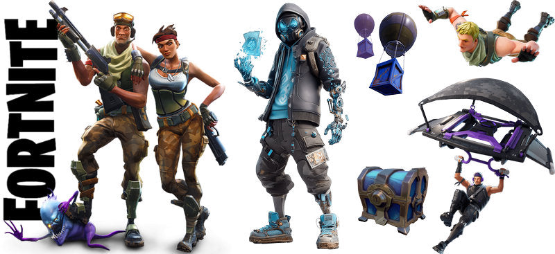 Fortnite Characters UV DTF Cup Wrap for 16oz Libbey Glass KA-6705