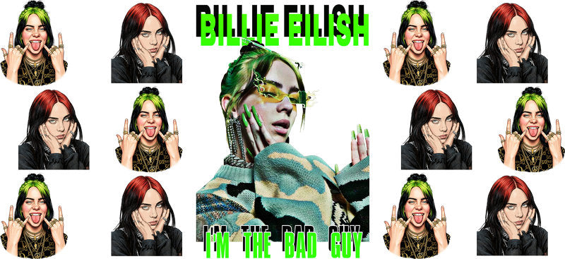 Billie Eilish Classic UV DTF Cup Wrap for 16oz Libbey Glass KA-6726