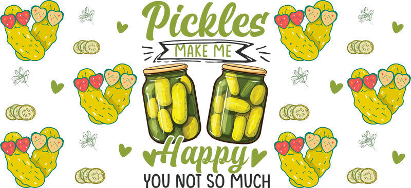 Happy Pickle UV DTF Tumbler Wrap for 16oz Libbey Glass KA-6893