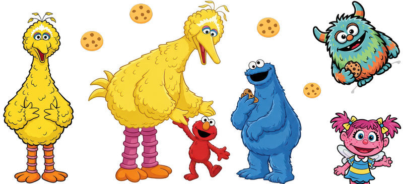 Sesame Street Big Bird UV DTF Cup Decal for 16oz Libbey Glass KA-6978