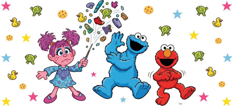 Sesame Street Cookie Monster UV DTF Cup Decal for 16oz Libbey Glass KA-7002