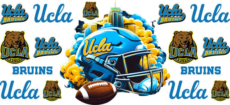UCLA Bruins College Football UV DTF Cup Decal Design for 16oz Libbey Glass KA-7088