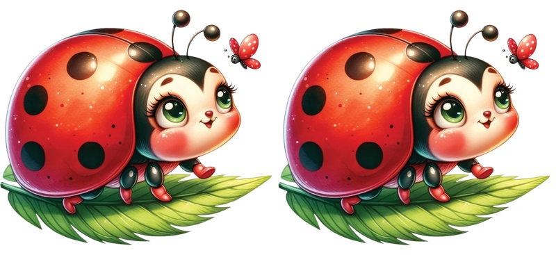 Ladybug Cute Cartoon UV DTF Tumbler Wrap Design for 16oz Libbey Glass KA-7216