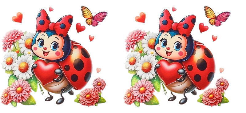 Ladybug Cute Doll UV DTF Cup Wrap Design for 16oz Libbey Glass KA-7224