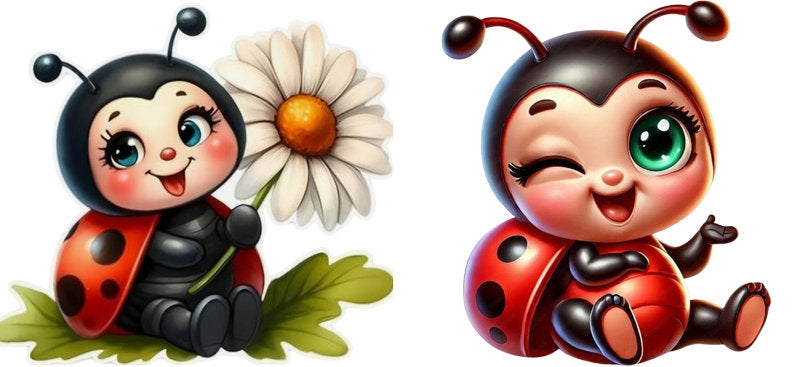 Ladybug Cute Friends UV DTF Cup Decal Design for 16oz Libbey Glass KA-7241