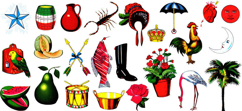 Latin Loteria UV DTF Cup Wrap Design for 16oz Libbey Glass KA-7442