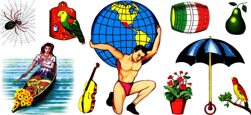 Latin Loteria Culture UV DTF Cup Wrap Design for 16oz Libbey Glass KA-7447