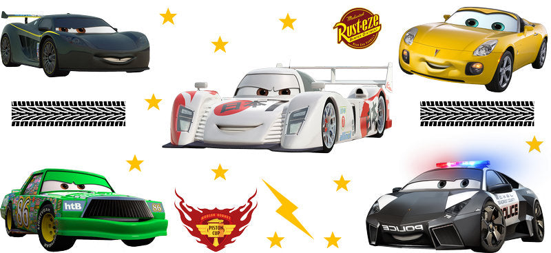 Disney Cars Exotic Racing UV DTF Cup Wrap Design for 16oz Libbey Glass KA-7500