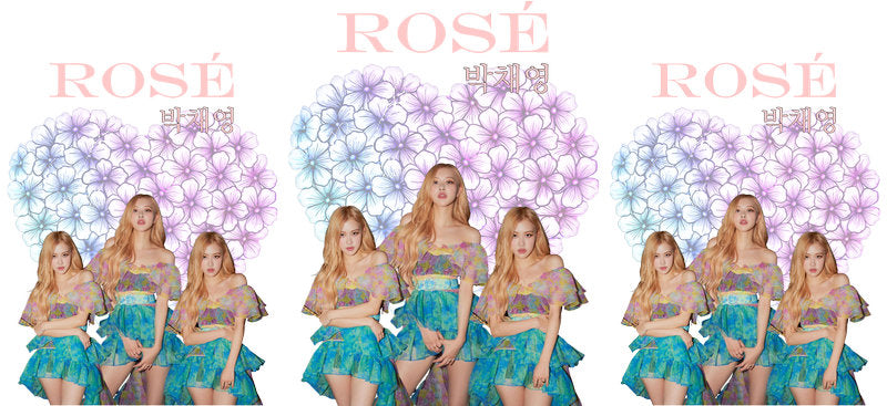 Rose pink music UV DTF cup wrap for 16oz Libbey glass, K-pop fan drinkware transfer KA-8019