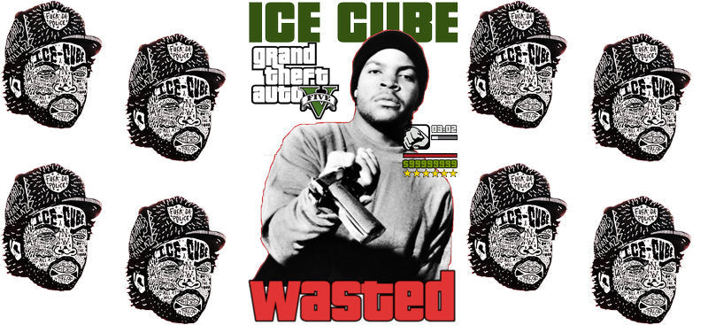 Ice Cube wanted UV DTF cup wrap for 16oz Libbey glass, hip hop rap fan transfer KA-8055