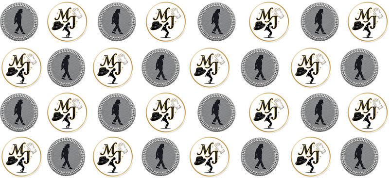 Michael Jackson MJ Logo Pattern UV DTF Cup Wrap for 16oz Libbey Glass KA-8205