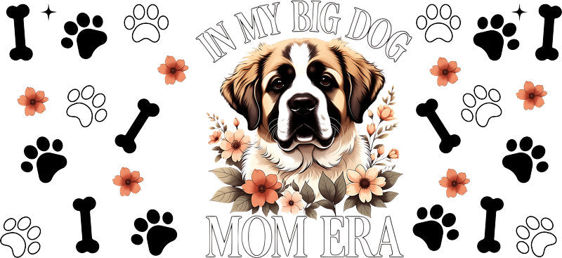 Bernese Mountain Dog Mom UV DTF Cup Wrap for 16oz Libbey Glass KA-8239