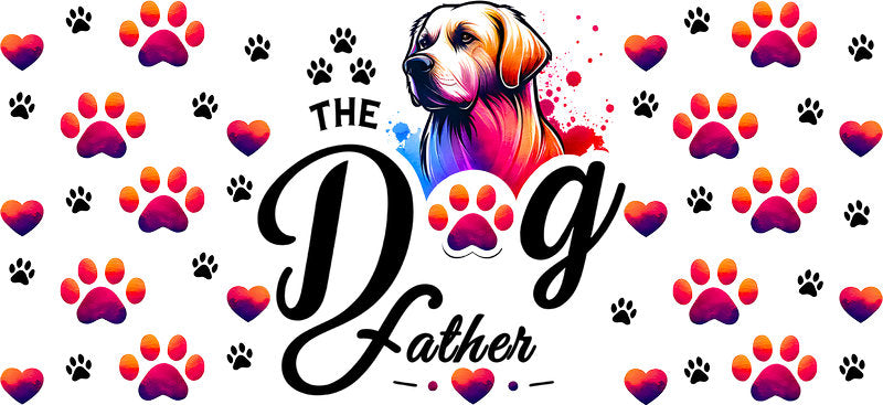 The Dog Father UV DTF Cup Wrap for 16oz Libbey Glass KA-8262