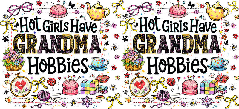 Dog Grandma Hobbies UV DTF Cup Wrap for 16oz Libbey Glass KA-8295