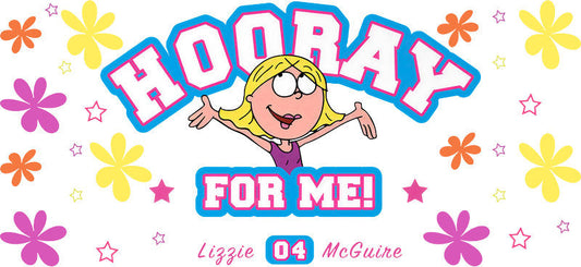 Disney Lizzie McGuire Hooray For Me cartoon cup wrap for 16oz Libbey Glass KA-8329