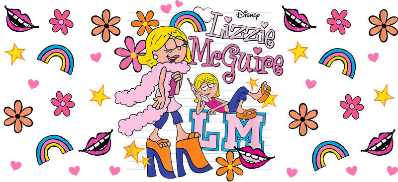 Lizzie McGuire This Is Him cartoon quote UV DTF transfer for 16oz glass cup KA-8345