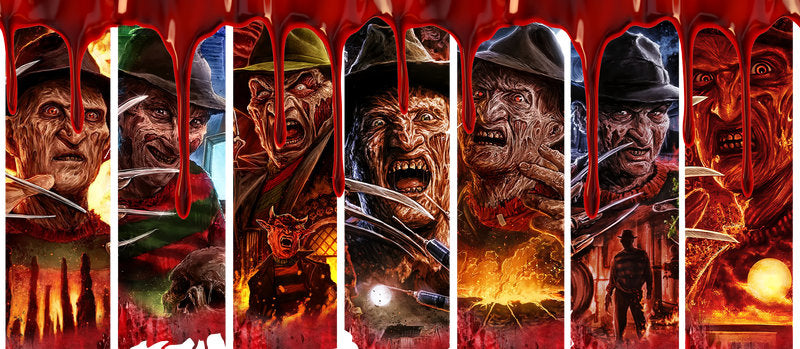 KA-8710,Dark horror character lineup UV DTF transfer cup wrap,KA-8710