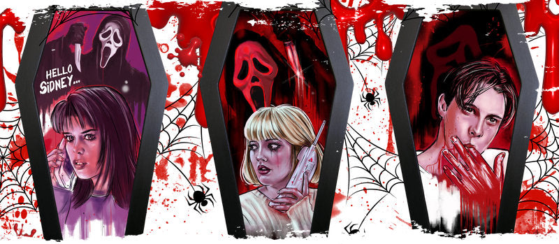 KA-8735,Gothic horror portrait glass can wrap UV DTF transfer,KA-8735