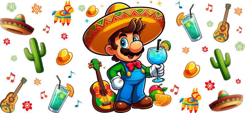 KA-8809: cowboy, hat, cactus, colorful
