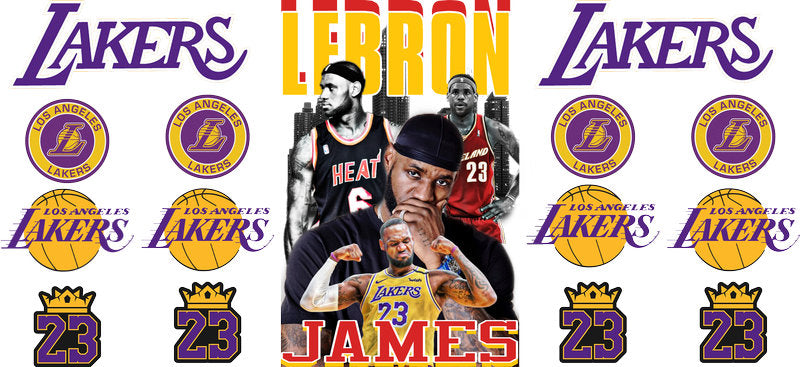 KA-8882 basketball player portrait artwork cup wrap design