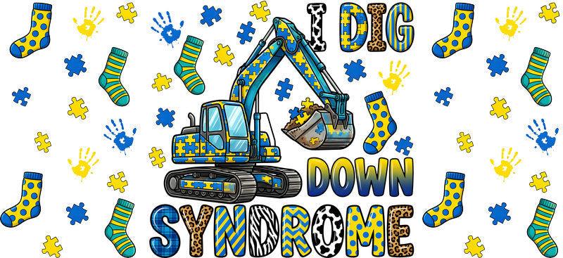 Puzzle House Awareness Illustration on 16oz Glass Can