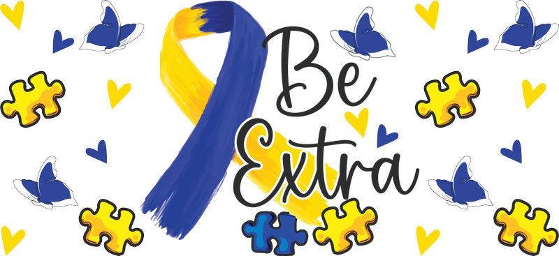Be Extra Lucky Ribbon Illustration for 16oz Libbey Glass