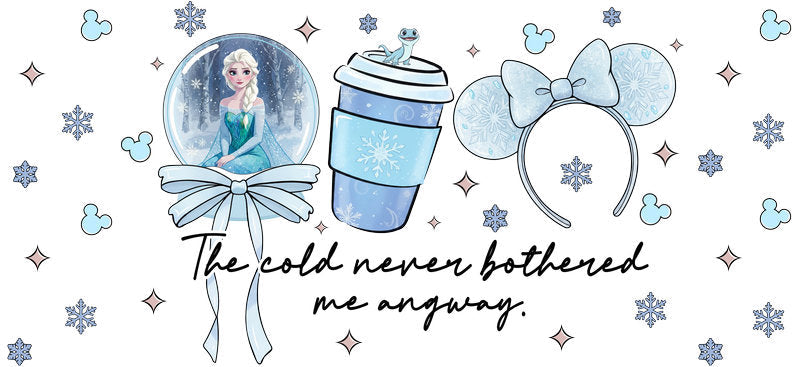 Pastel winter fantasy princess UV DTF Cup Wrap for 16oz Libbey Glass