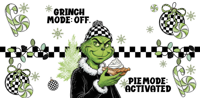 Christmas Grumpy Holiday Character Cup Wrap for 16oz Libbey Glass