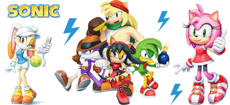 Game Character UV DTF Cup Wrap for 16oz Glass Can KA-9900